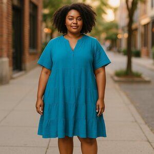 Chico's Vibrant Blue Midi Dress